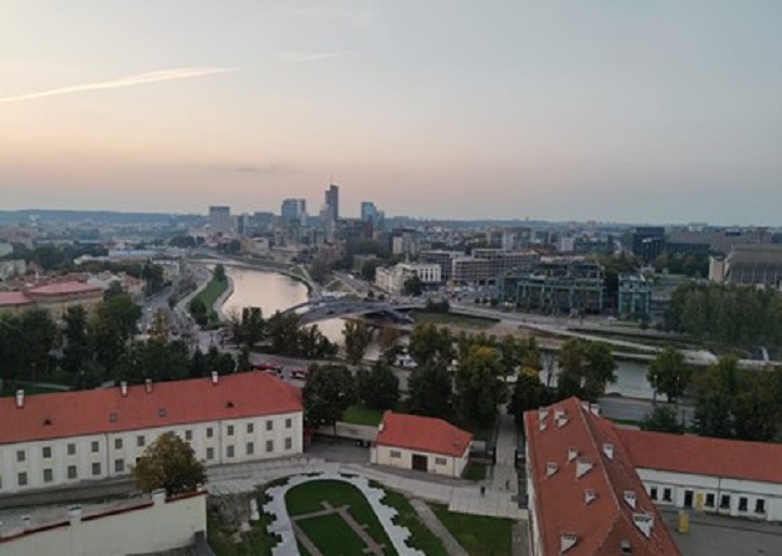 Blick auf die Stadt vom Turm aus.