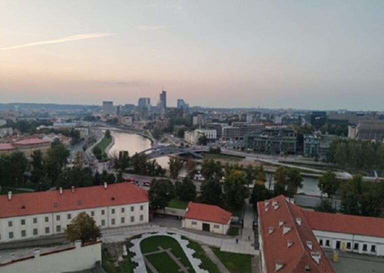 Blick auf die Stadt vom Turm aus.
